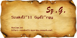 Szakáll György névjegykártya